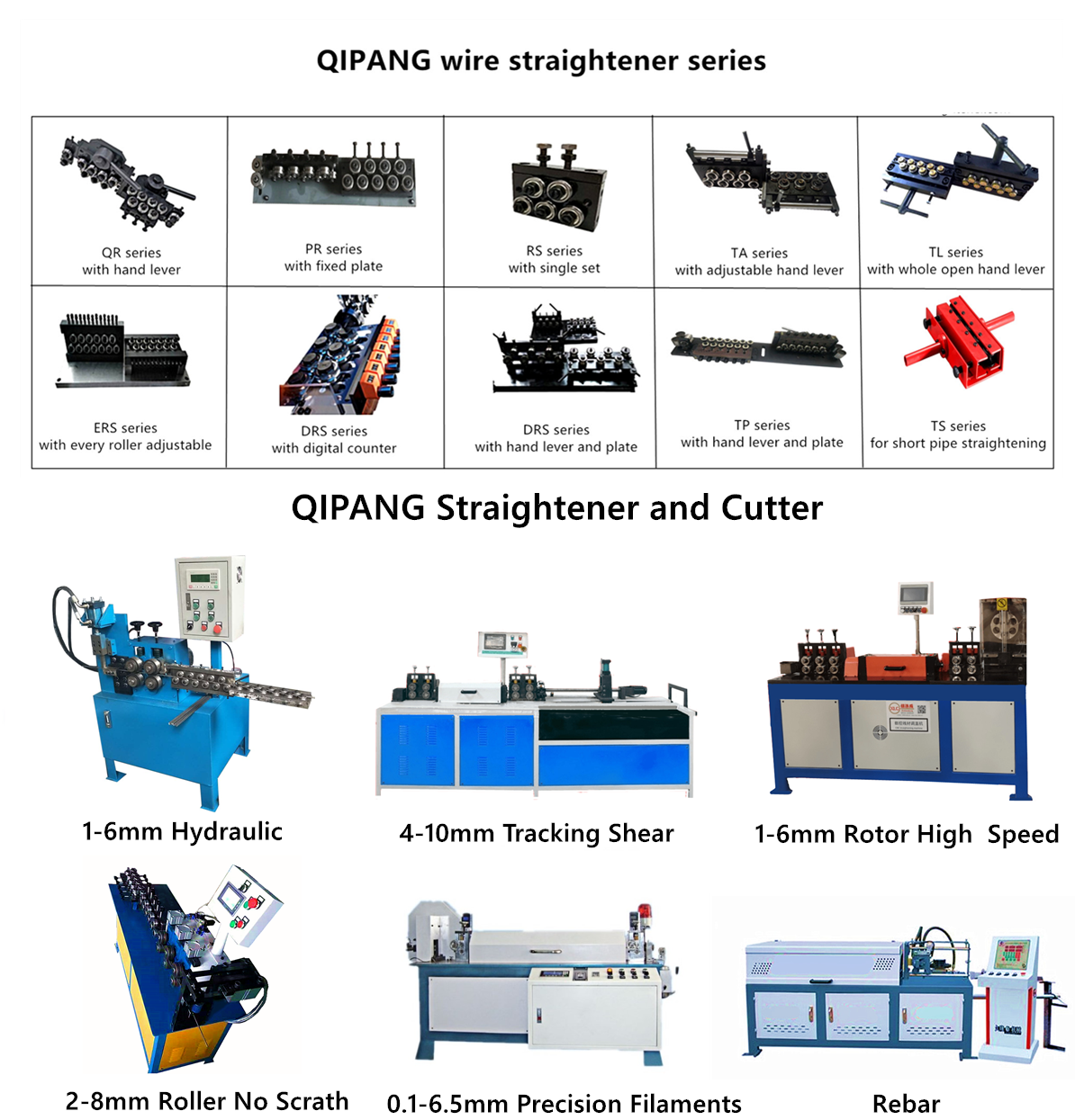 QIPANG rebar straightening machine used steel pipe making machine Steel pipe rust removing and painting machine