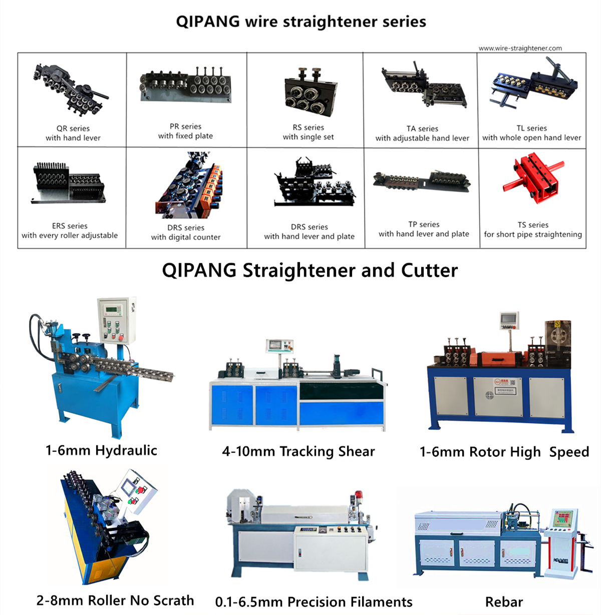 QIPANG new and cheap RS5/7 roller straightening machine can be customized