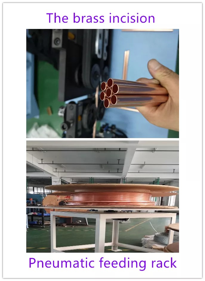 QIPANG with PLC automatic copper pipe straightening and cutting machine