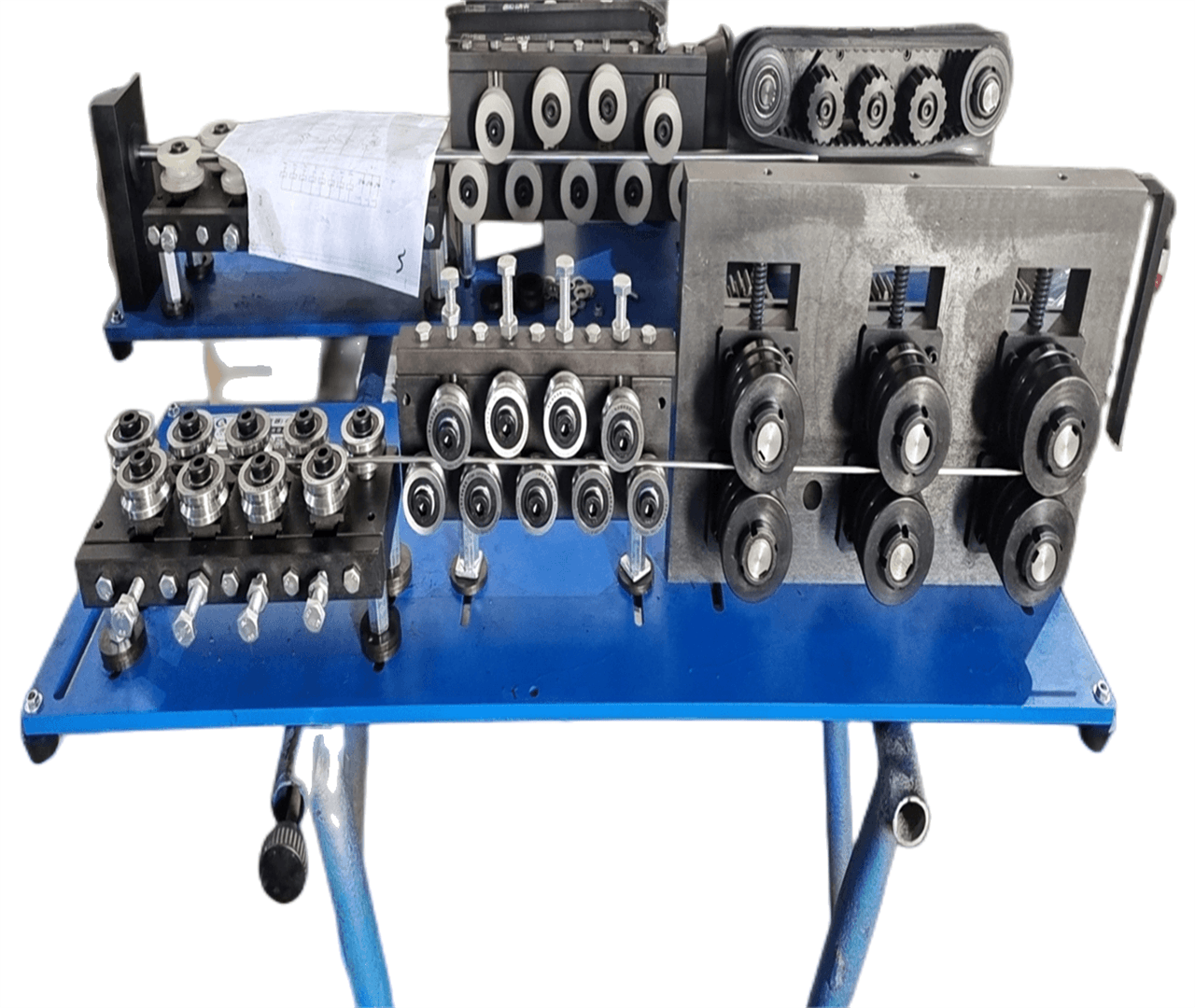 QIPANG pipe straightener tool high quality three-group rollers electric traction straightening machine