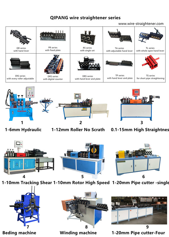 QIPANG with PLC automatic copper pipe straightening and cutting machine