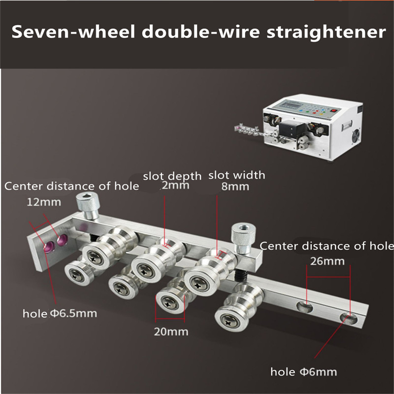7wheel single -line 7wheel  double -line Straightener for Wire Cable Stripping Machine Accessories Straightening Machine Tool