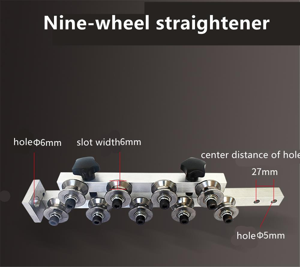 Nine-wheel straightener Aluminum Metal Cable Straightener Tool Wire Straightening Machine Device