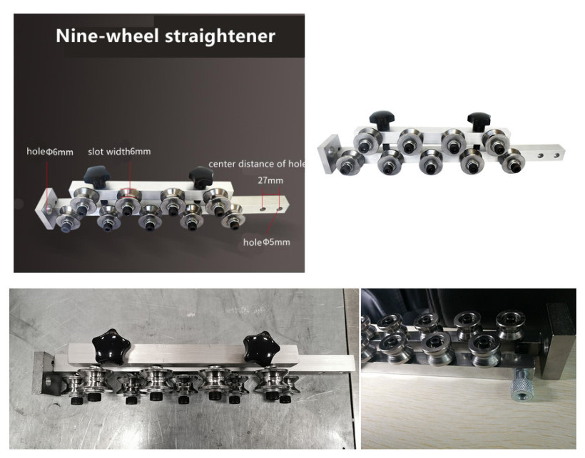 Nine-wheel straightener Aluminum Metal Cable Straightener Tool Wire Straightening Machine Device