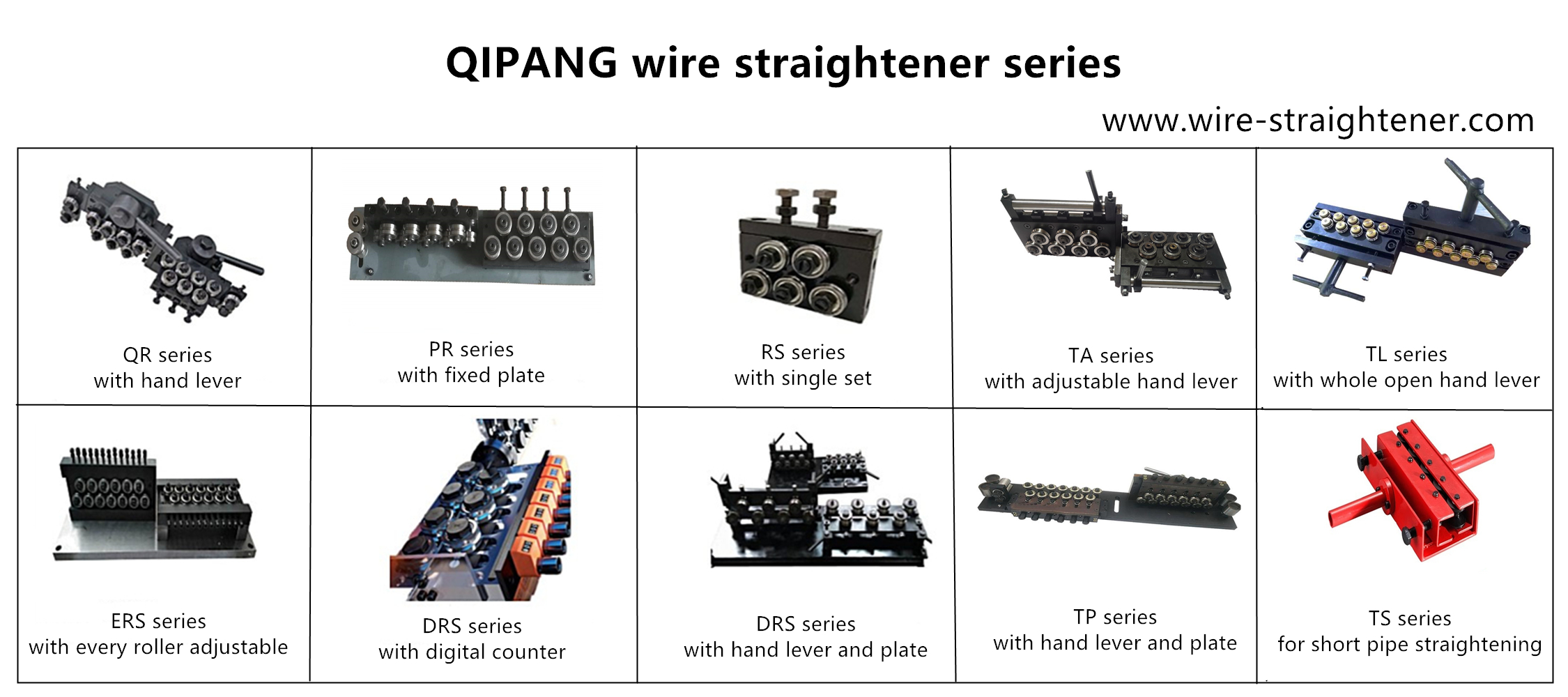 QIPANG high quality JZQ34/12AV 10/14/18/22 rollers wire straightening tool