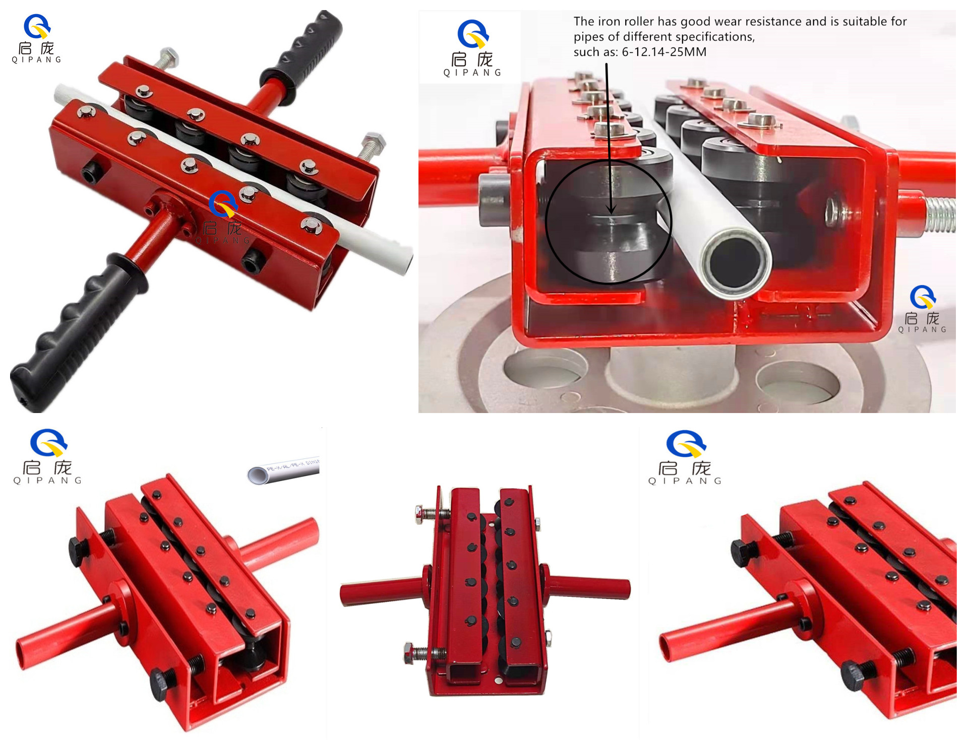 QIPANG 6-12mm Copper pipe straightener tool Aluminum plastic pipe straightening machine