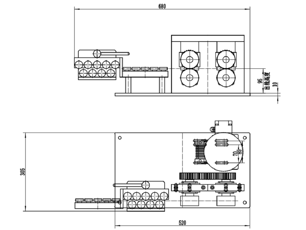 QIPANG 1-4mm Galvanized Wire Low Carbon Steel Wire Electrical Wire Straightening Machine with Motor