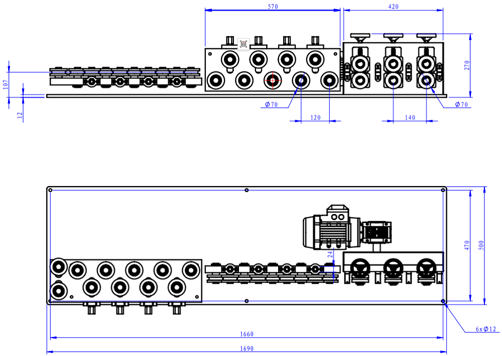 OD 42-70mm wheels Dual/Triple Roller Traction Alloy steel wire motor wire straightener equipment OD 42-70mm wheels Dual/Triple Roller Traction Alloy steel wire motor wire straightener equipment
