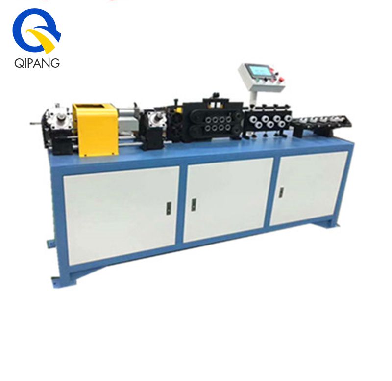 Automatic pipe straightening and cutting machine