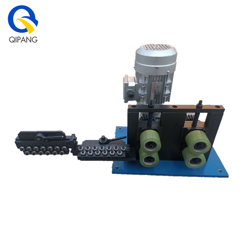 QIPANG metal wire pipe electric straightening tool double drive rubber roller motor traction straightener