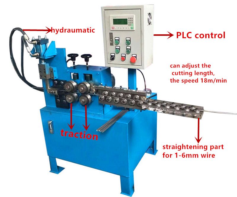 QIPANG 1-6mm  automatic wire rod straightening and cutting machine wire straightening cutting machine