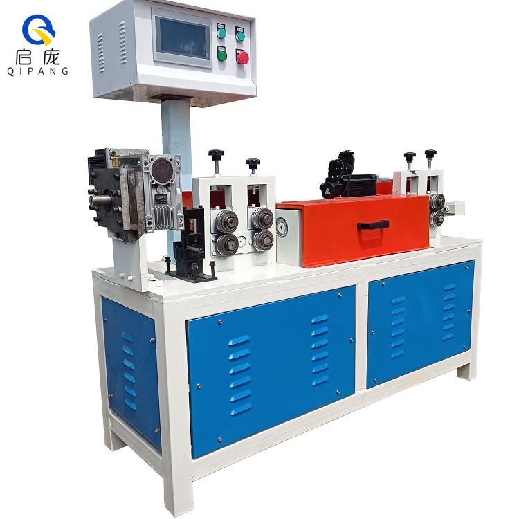 QIPANG 1-3mm straightened stainless steel wire straightener machine and cutting machine straightening mechanism