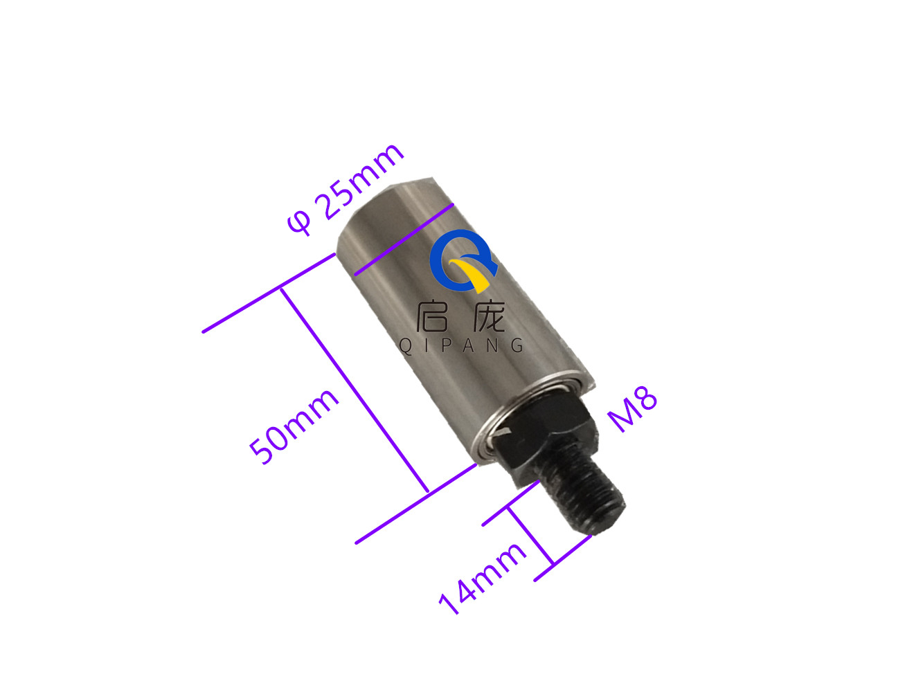 Guide  roller  guide wire SUS201 diameter 25mm,length 50,M8/M10 tube guides for winding machine equipment