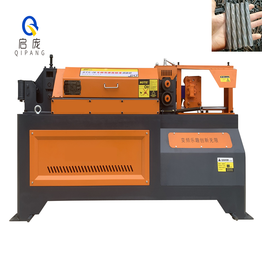 GT4-12 straight cutting machine for steel bar rebar straightening machines bar straightening machine automatic iron wrought bar straightener and cutter straightening steel bar machine rolls bar straightening machine