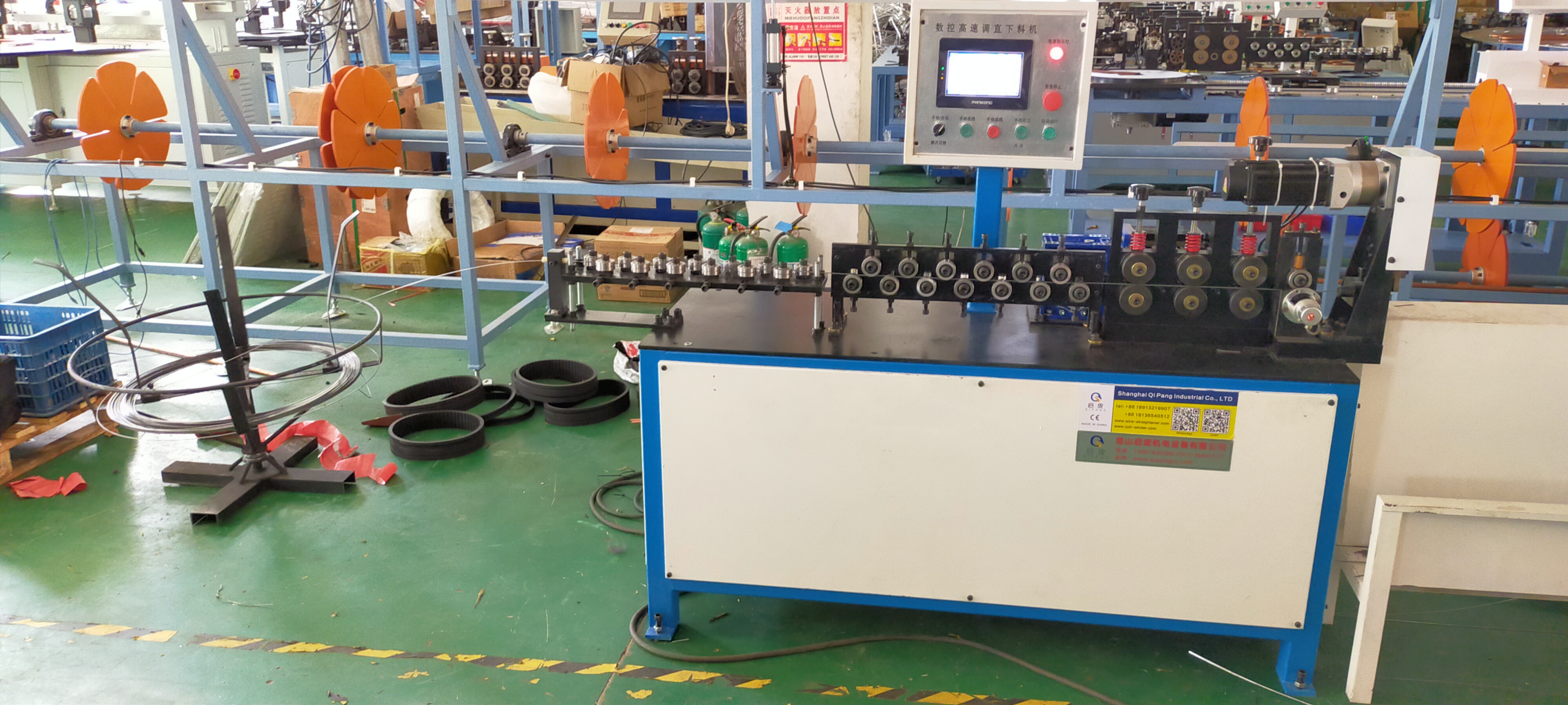 Mental filament straightening and cutting machine flying shear 1-6mm steel  wire straightening and cutting machine