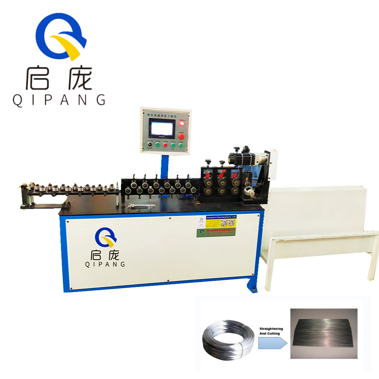 QIPANG stainless steel wire straightener steel wire straightening and cutting machine