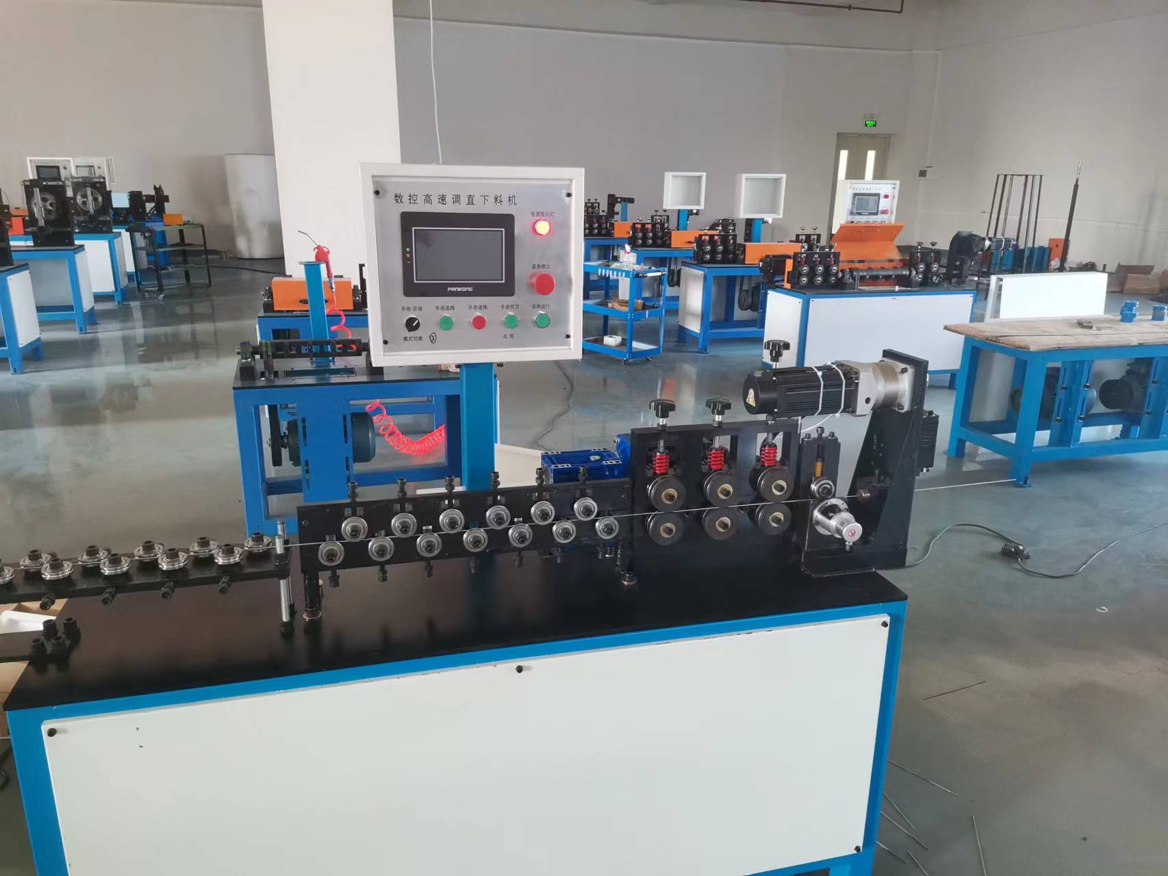 wire straightening cutting 0.5 mm 260 mm cable straightener and cutter fast machines 20-50mm wire rod cutting straightening machine tool