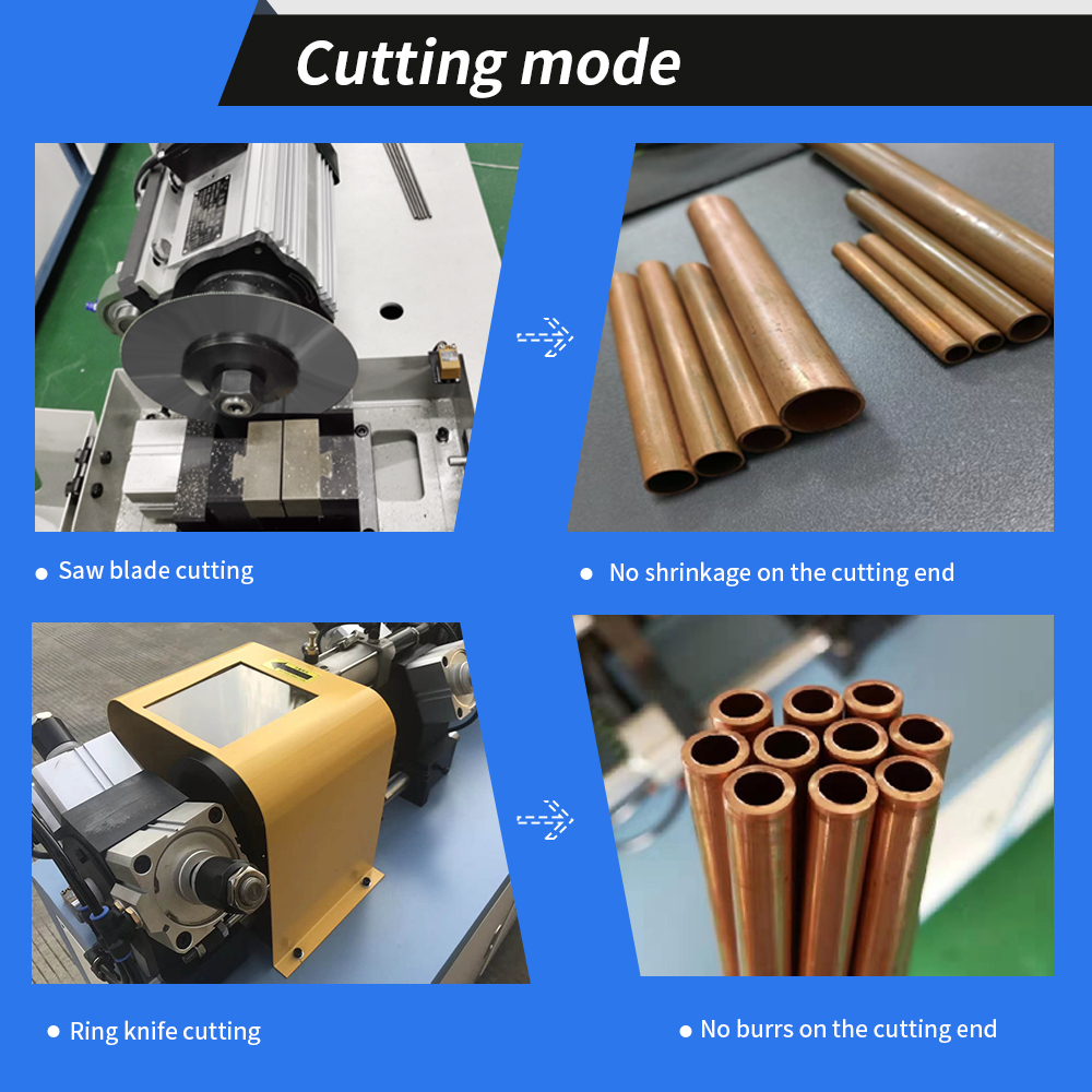 QIPANG Φ4-19.05mm Copper tube straightening and cutting machine 5/32''- 3/4'' Chip-free cutting