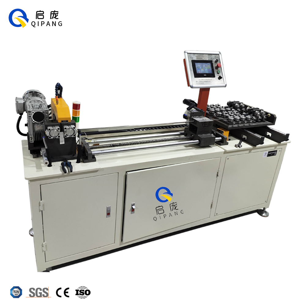 Servo screw feeding multiple straighteners pipe straightening and cutting machine