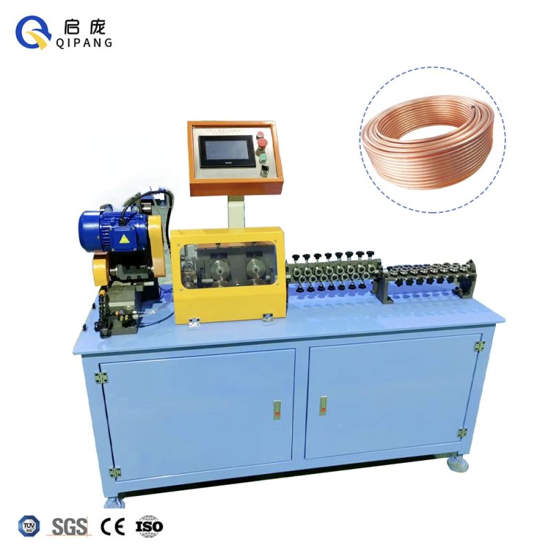 Roller-driven 3mm 4mm Capillary Tubes Automatic Straightening and Cutting Machines for air conditioning refrigeration equipment