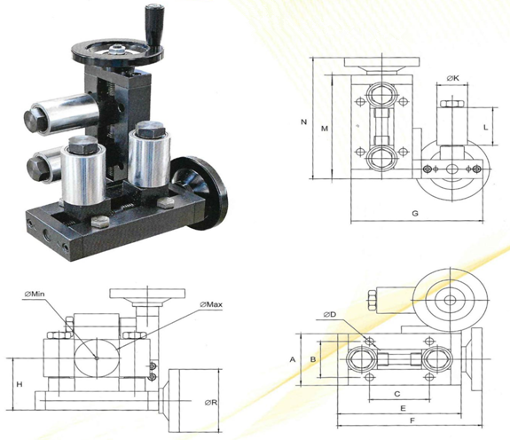 QIPANG newest low cost knob adjustable four-roller cable pulling roller guide suppliers