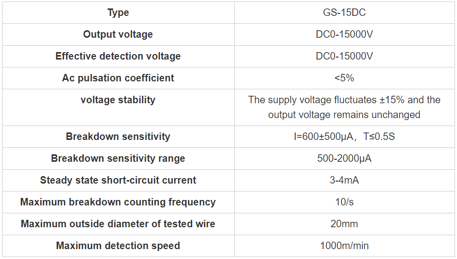 QIPANG GS-15DC spark tester for wire and cable insulation wrapper tester