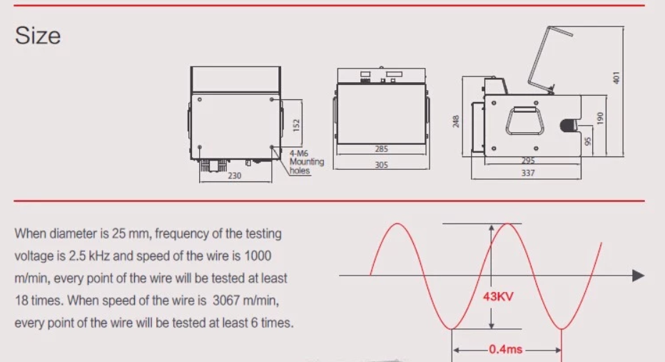 QIPANG GS-15S high frequency spark tester for wire and cable insulation wrapper tester